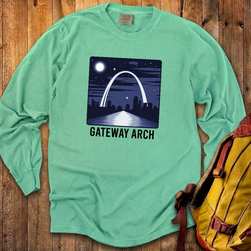 Gateway Arch at Night Premium Long Sleeve