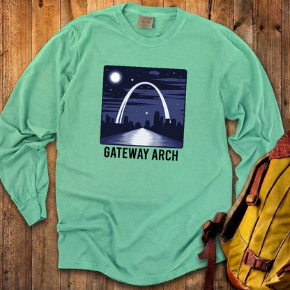 Gateway Arch at Night Premium Long Sleeve