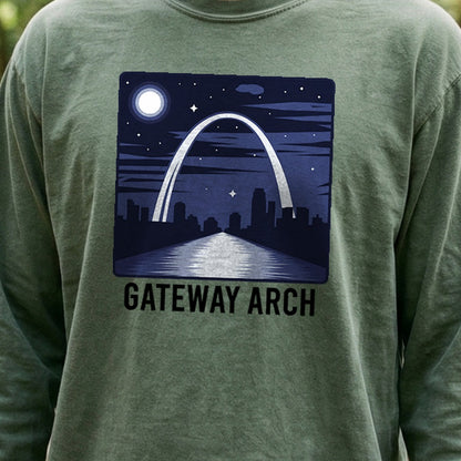 Gateway Arch at Night Premium Long Sleeve