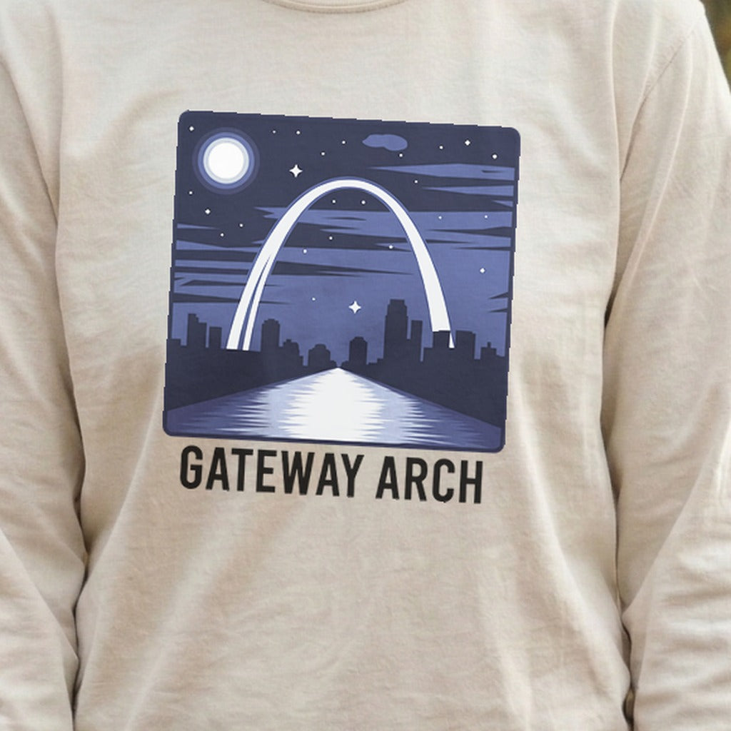 Gateway Arch at Night Premium Long Sleeve