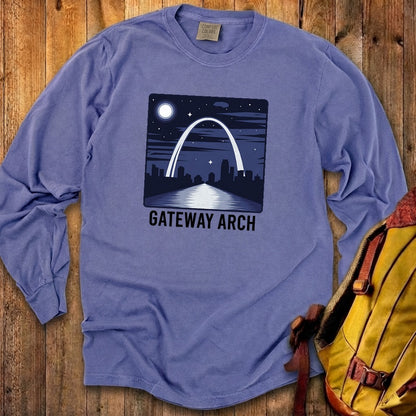 Gateway Arch at Night Premium Long Sleeve
