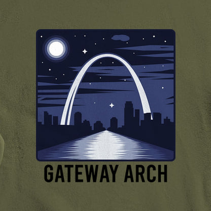 Gateway Arch at Night Crewneck Sweatshirt
