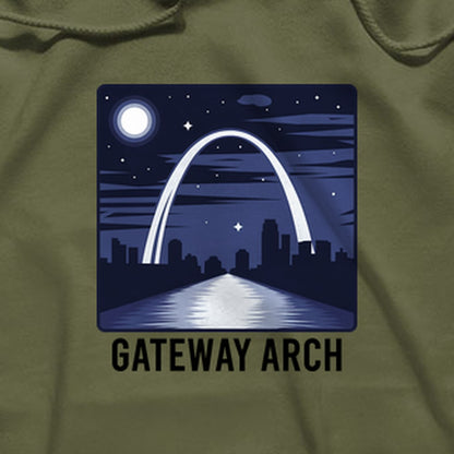 Gateway Arch at Night Hoodie