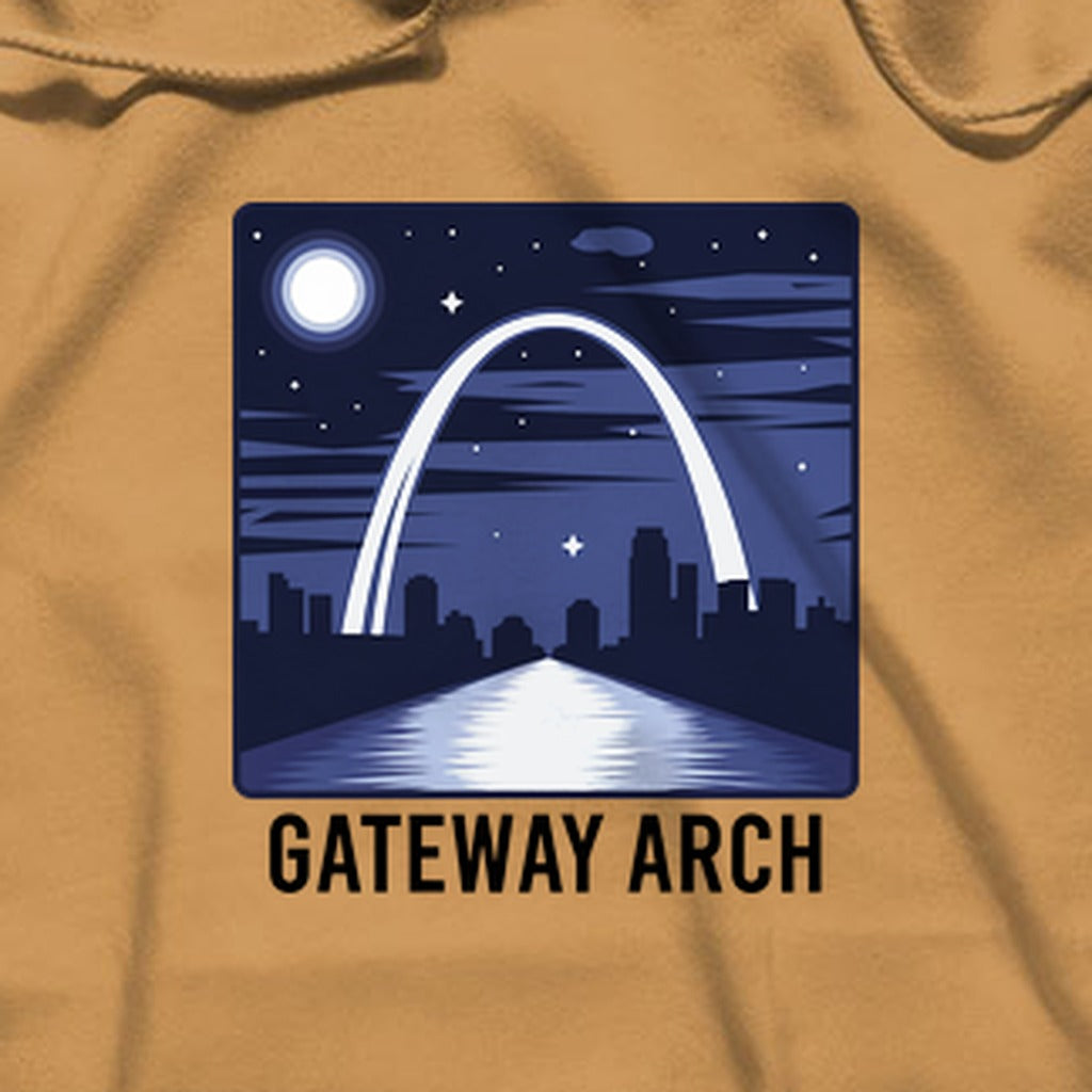 Gateway Arch at Night Hoodie