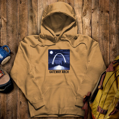 Gateway Arch at Night Hoodie