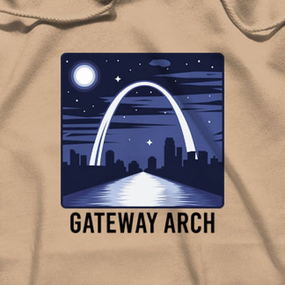Gateway Arch at Night Hoodie