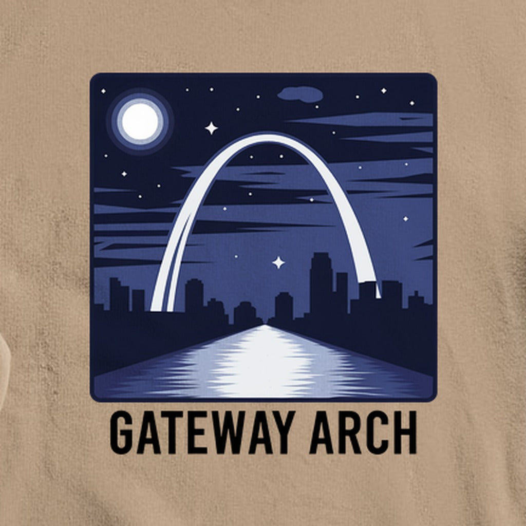 Gateway Arch at Night Crewneck Sweatshirt