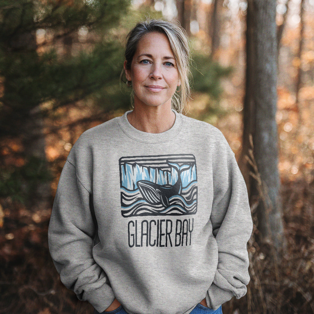 Glacier Bay National Park Crewneck Sweatshirt Adventure and Outdoors Themed Sweatshirt