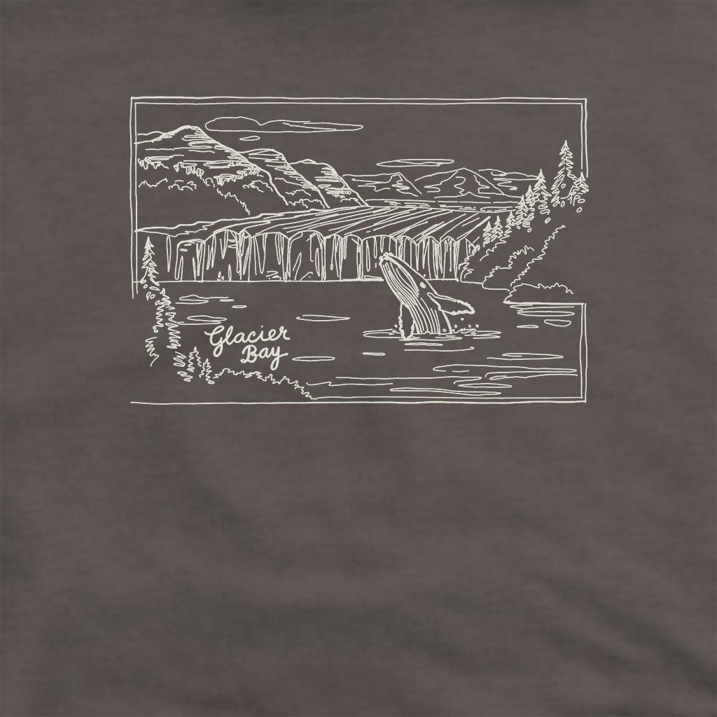 Glacier Bay Line Drawing Hoodie