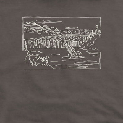 Glacier Bay Line Drawing Hoodie