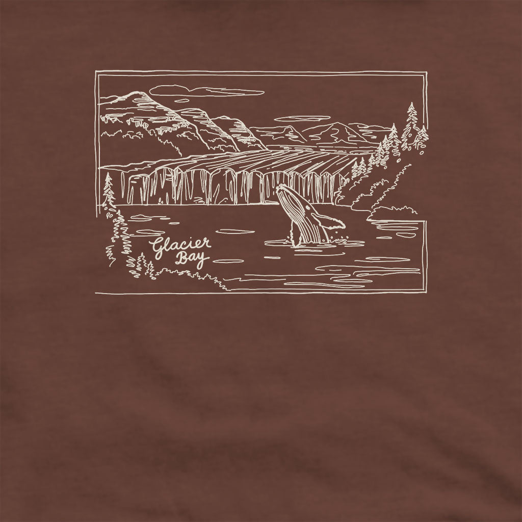 Glacier Bay Line Drawing Hoodie