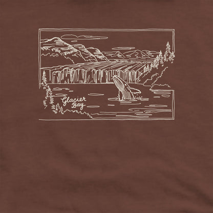 Glacier Bay Line Drawing Hoodie