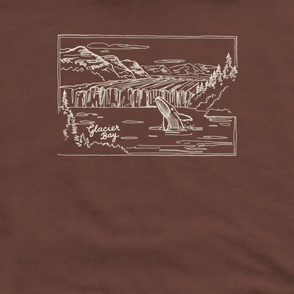Glacier Bay Line Drawing Crewneck Sweatshirt