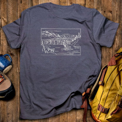 Glacier Bay Line Drawing T-Shirt