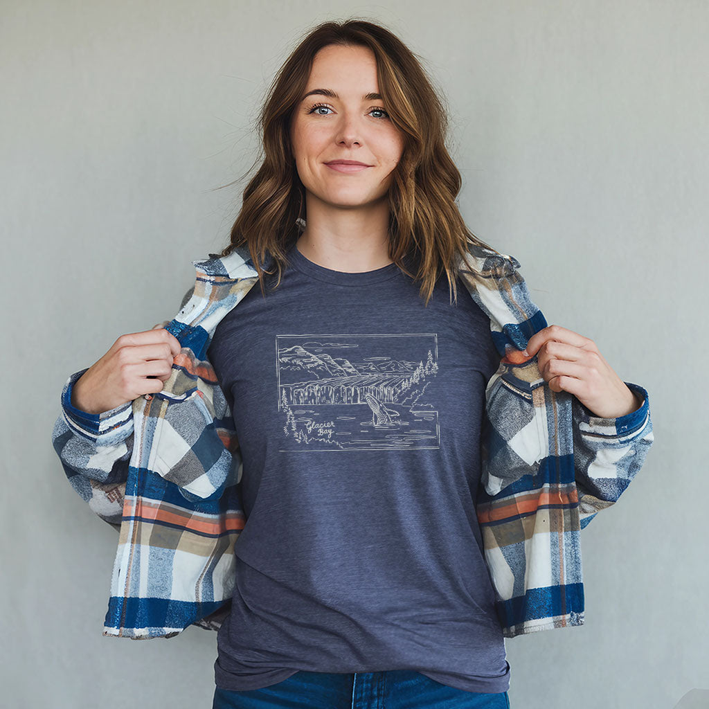 Glacier Bay Line Drawing T-Shirt
