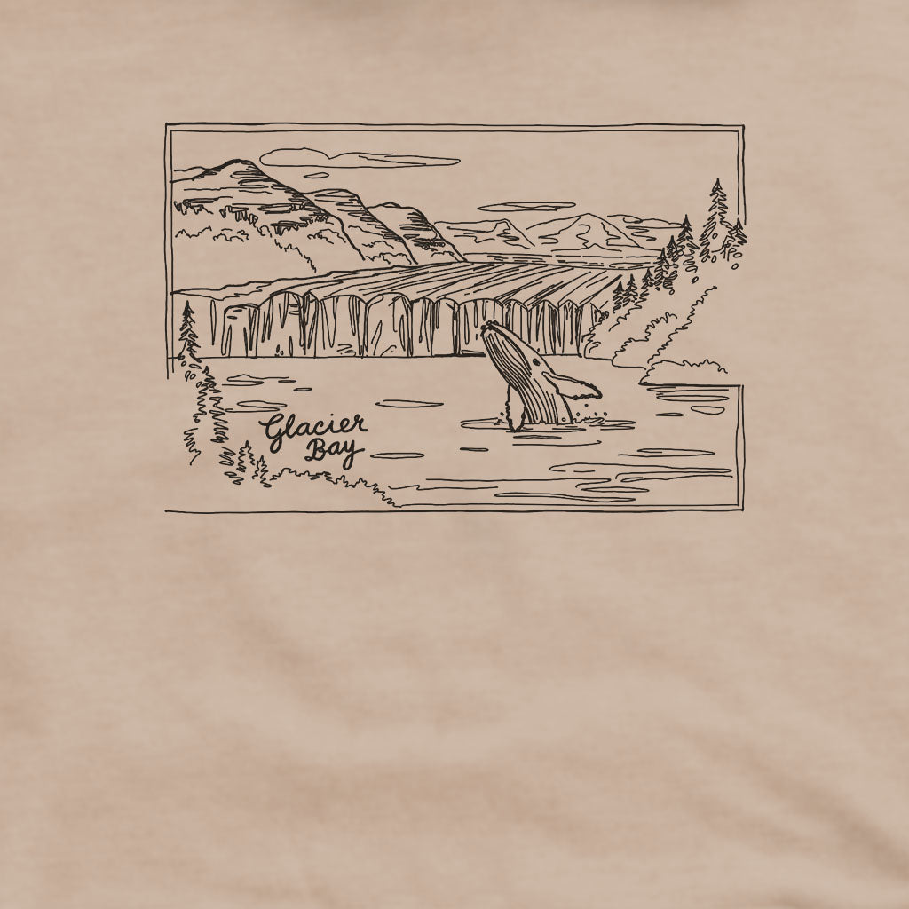 Glacier Bay Line Drawing Hoodie
