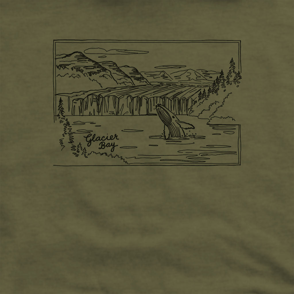 Glacier Bay Line Drawing Hoodie