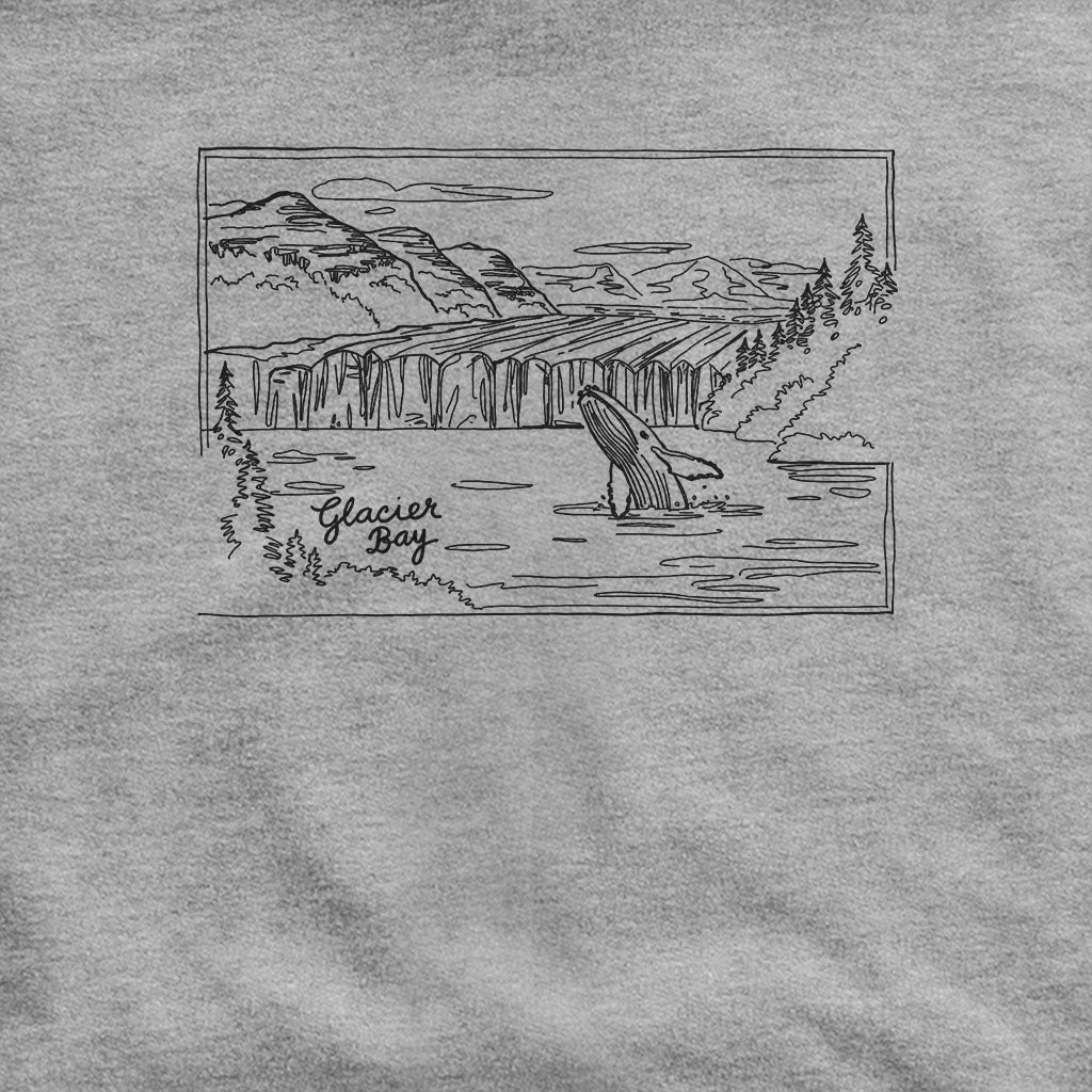 Glacier Bay Line Drawing Hoodie