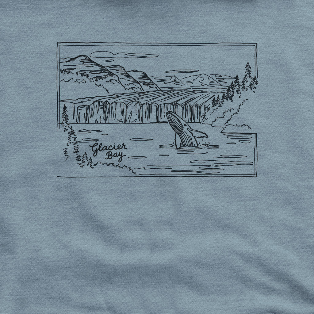 Glacier Bay Line Drawing Hoodie