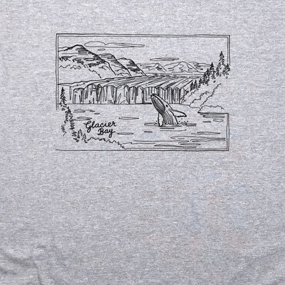 Glacier Bay Line Drawing Crewneck Sweatshirt
