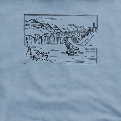 Glacier Bay Line Drawing Crewneck Sweatshirt