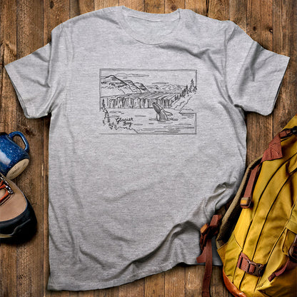Glacier Bay Line Drawing T-Shirt