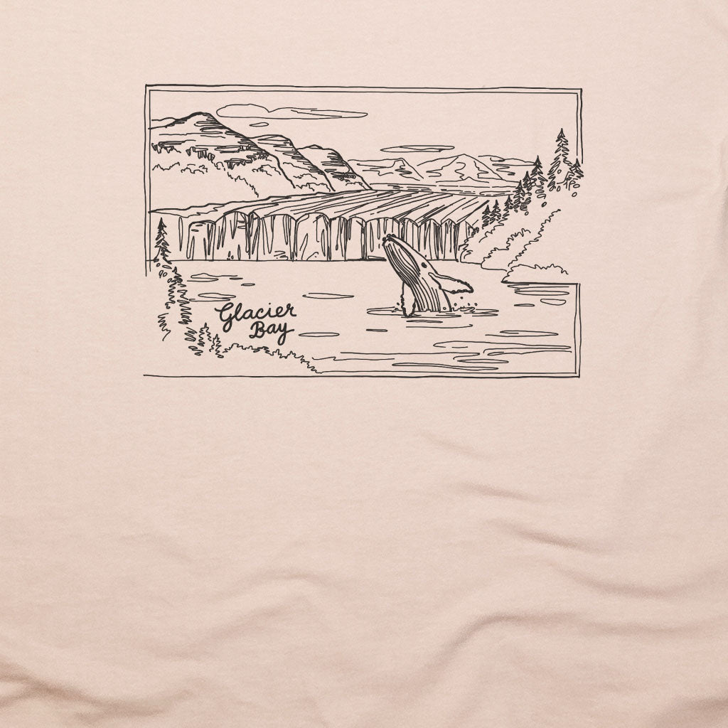 Glacier Bay Line Drawing T-Shirt
