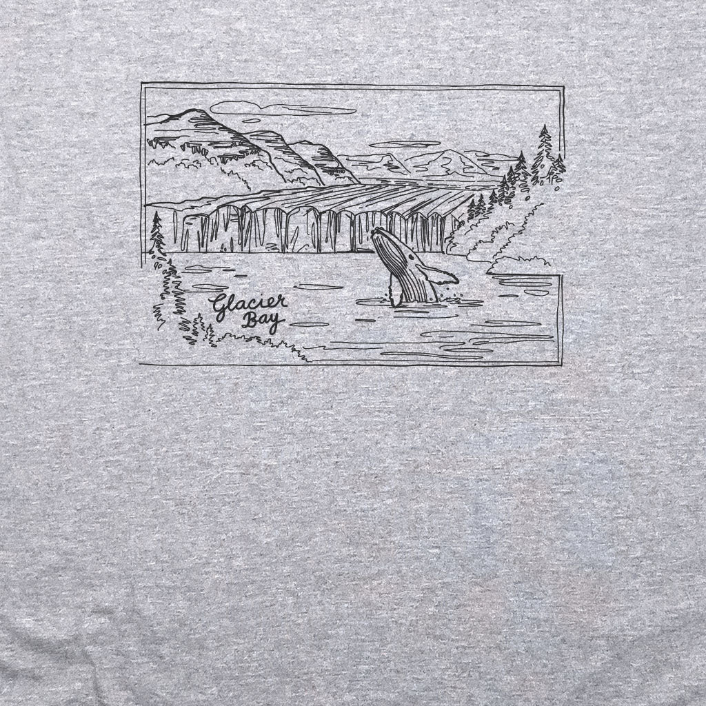 Glacier Bay Line Drawing T-Shirt
