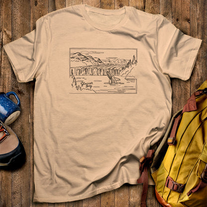 Glacier Bay Line Drawing T-Shirt