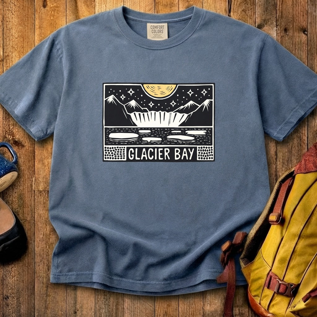 Glacier Bay at Night Cotton T-Shirt