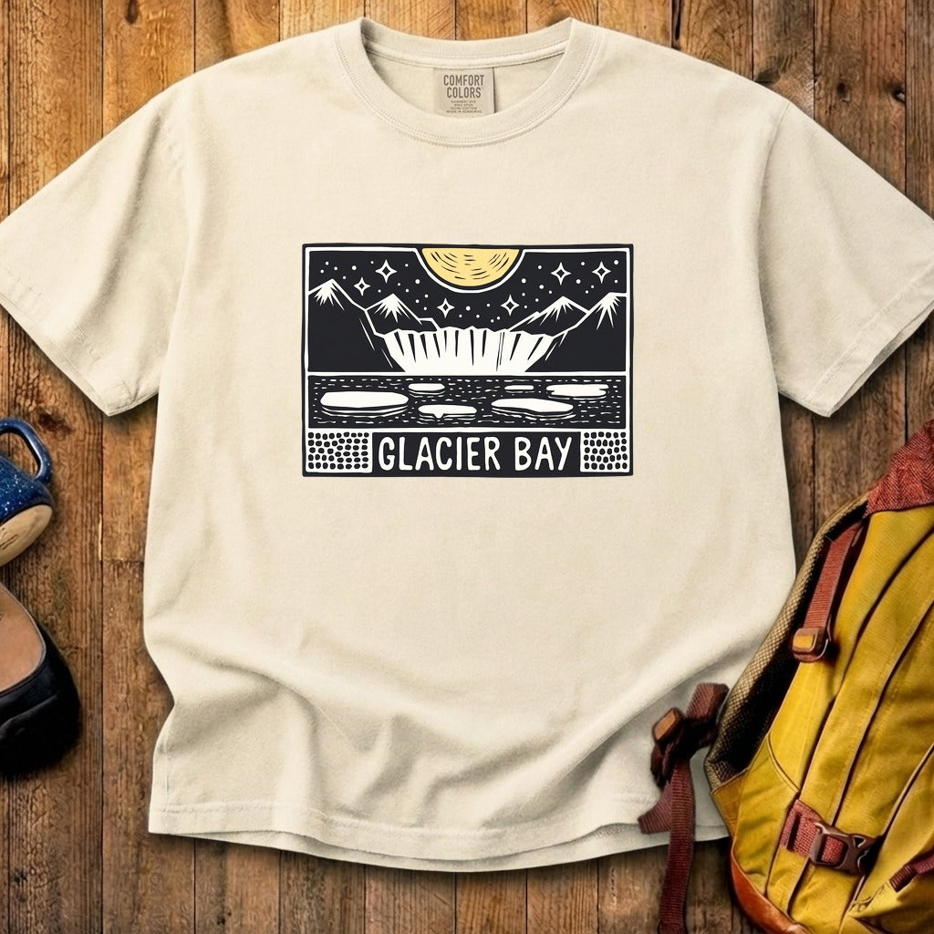 Glacier Bay at Night Cotton T-Shirt