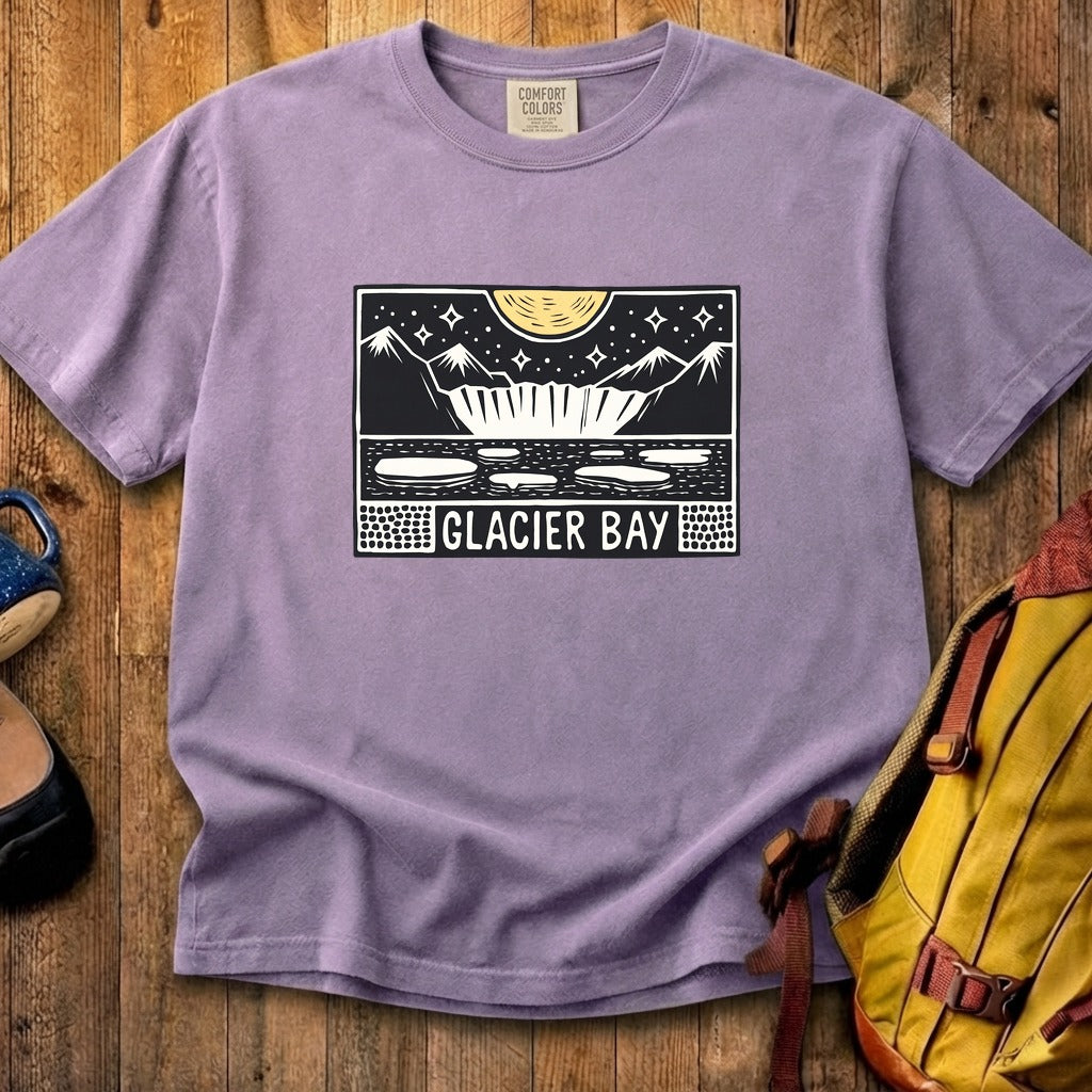 Glacier Bay at Night Cotton T-Shirt