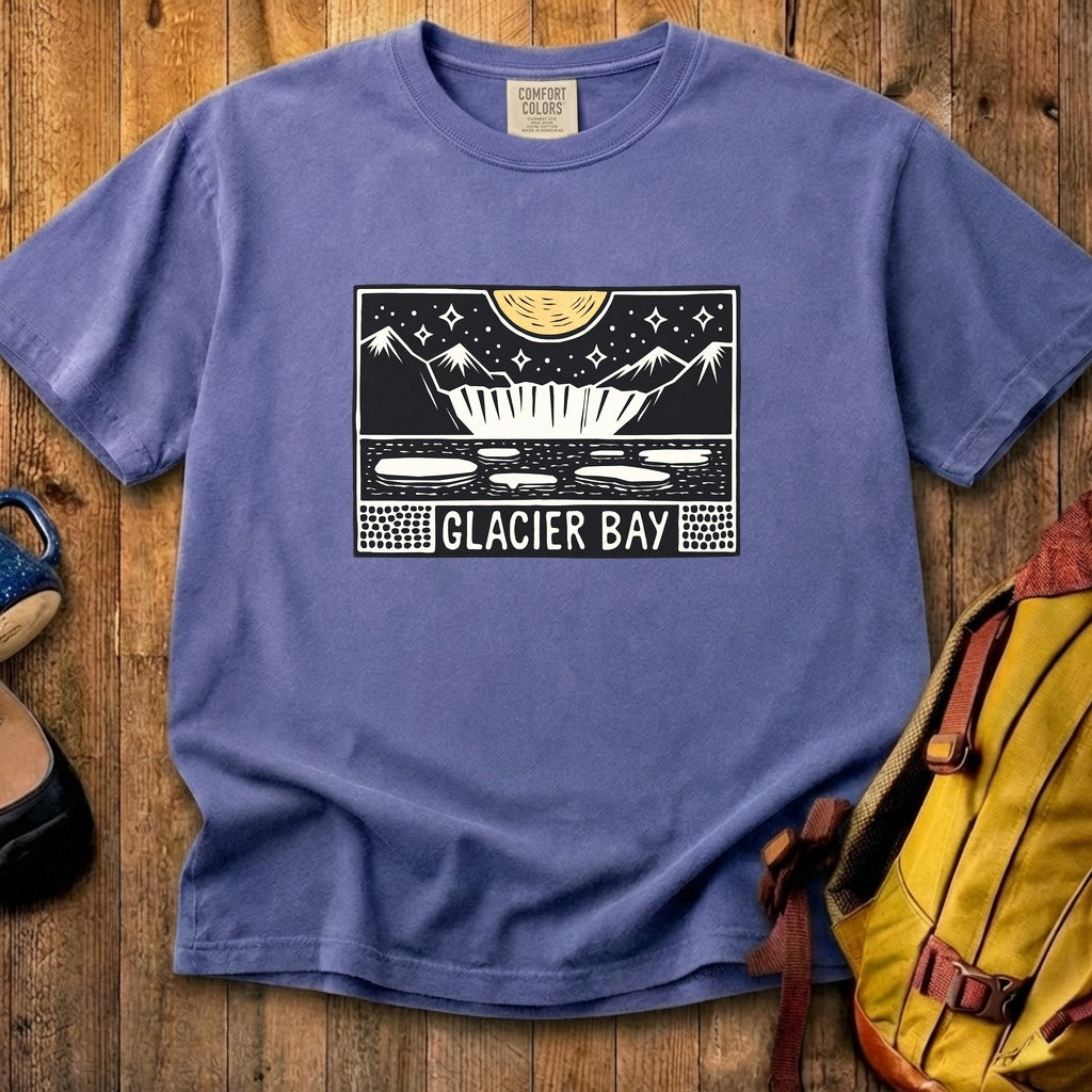 Glacier Bay at Night Cotton T-Shirt