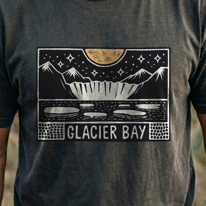 Glacier Bay at Night Cotton T-Shirt