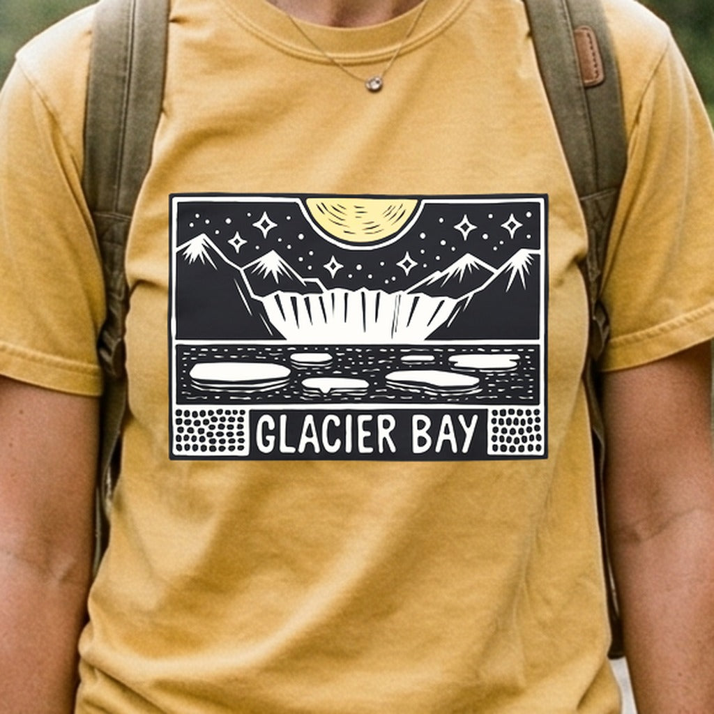 Glacier Bay at Night Cotton T-Shirt