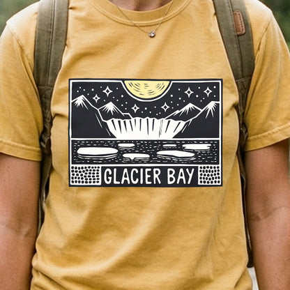Glacier Bay at Night Cotton T-Shirt