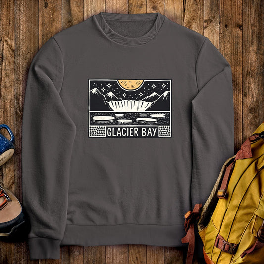 Glacier Bay at Night Crewneck Sweatshirt