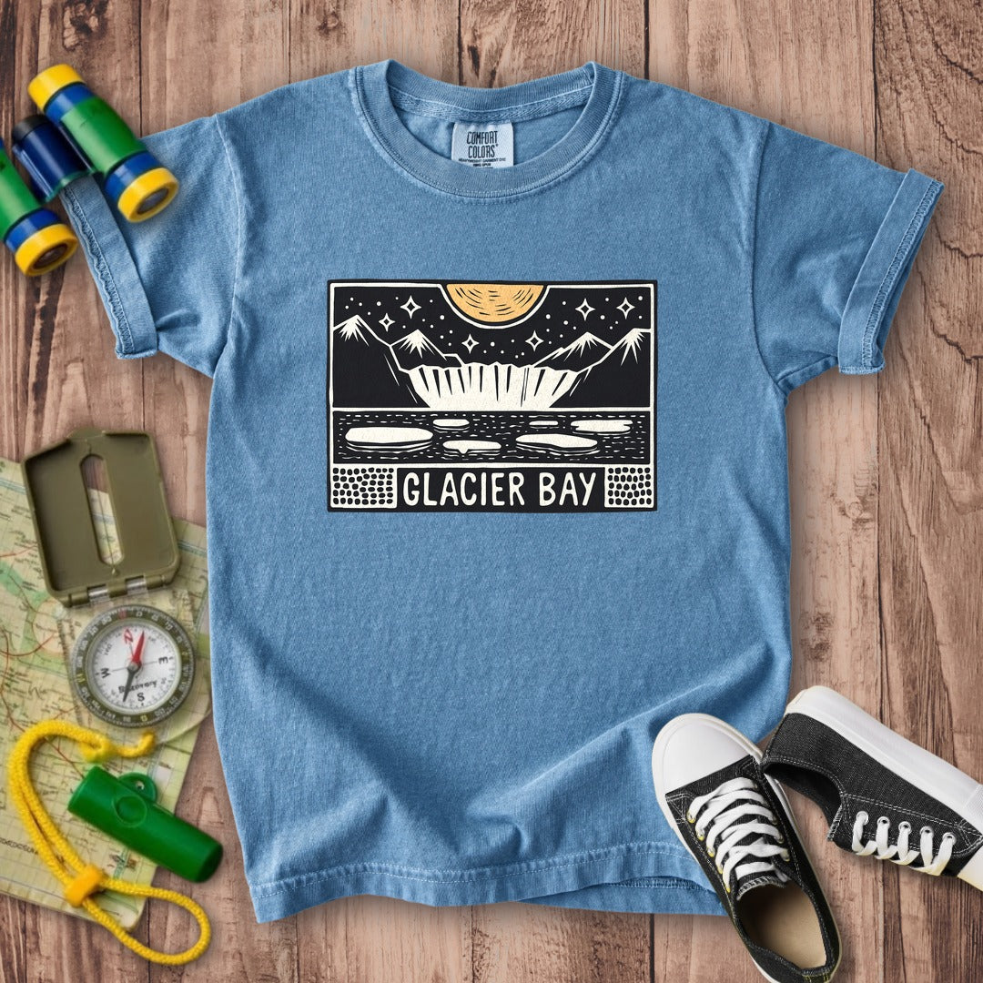 Glacier Bay at Night Kids Cotton T-Shirt