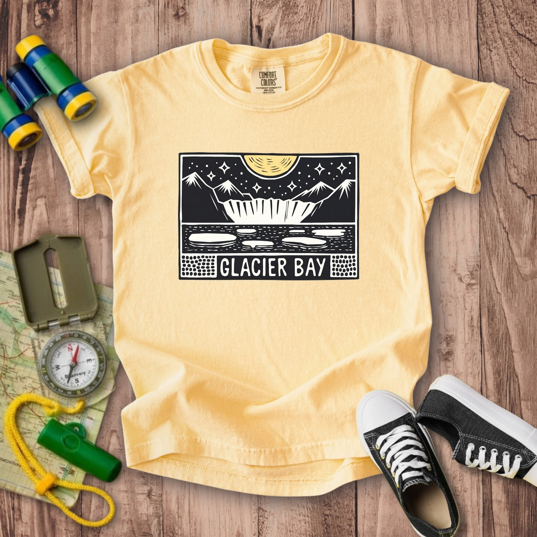 Glacier Bay at Night Kids Cotton T-Shirt