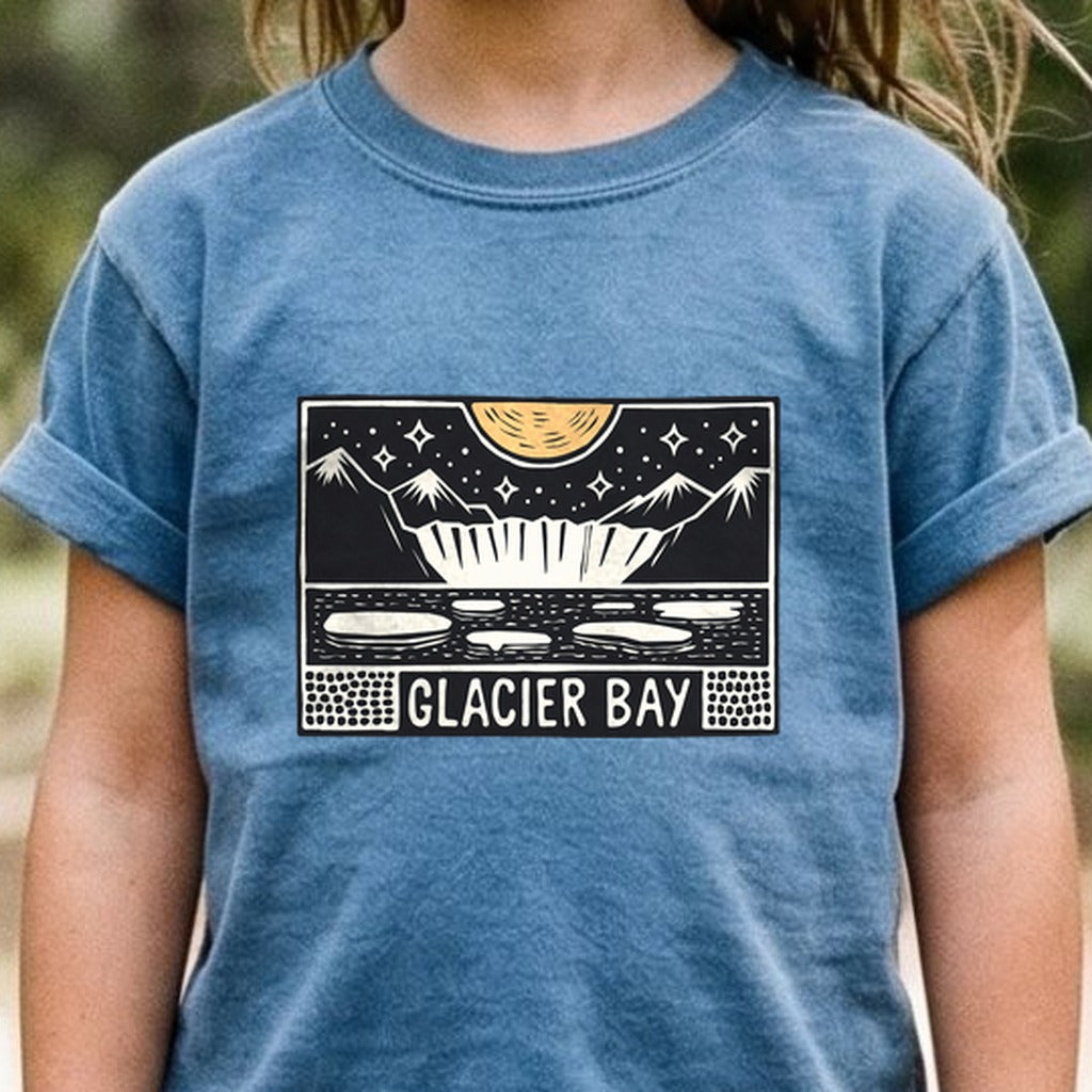 Glacier Bay at Night Kids Cotton T-Shirt