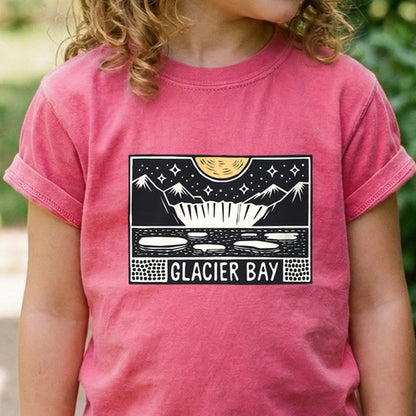 Glacier Bay at Night Kids Cotton T-Shirt