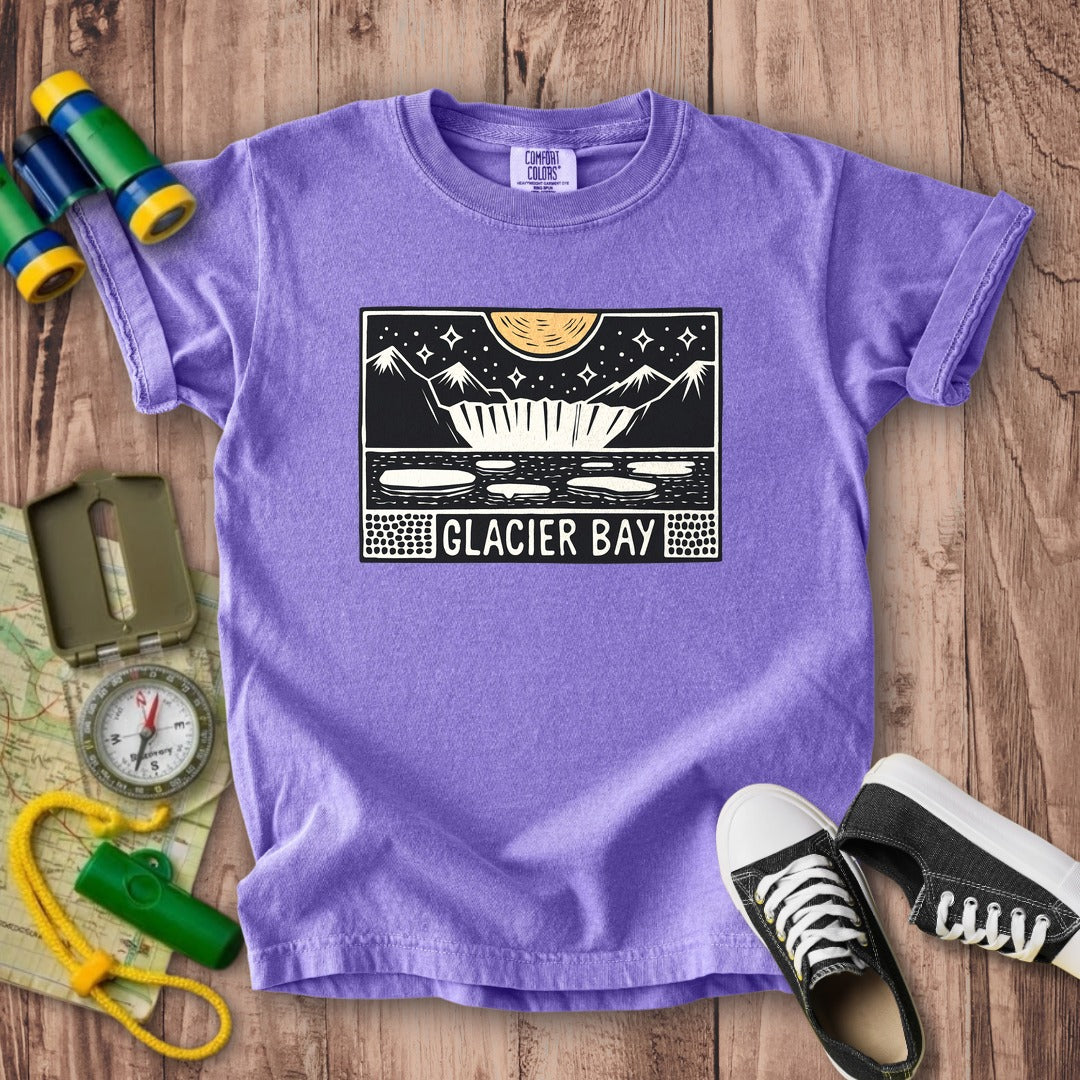 Glacier Bay at Night Kids Cotton T-Shirt