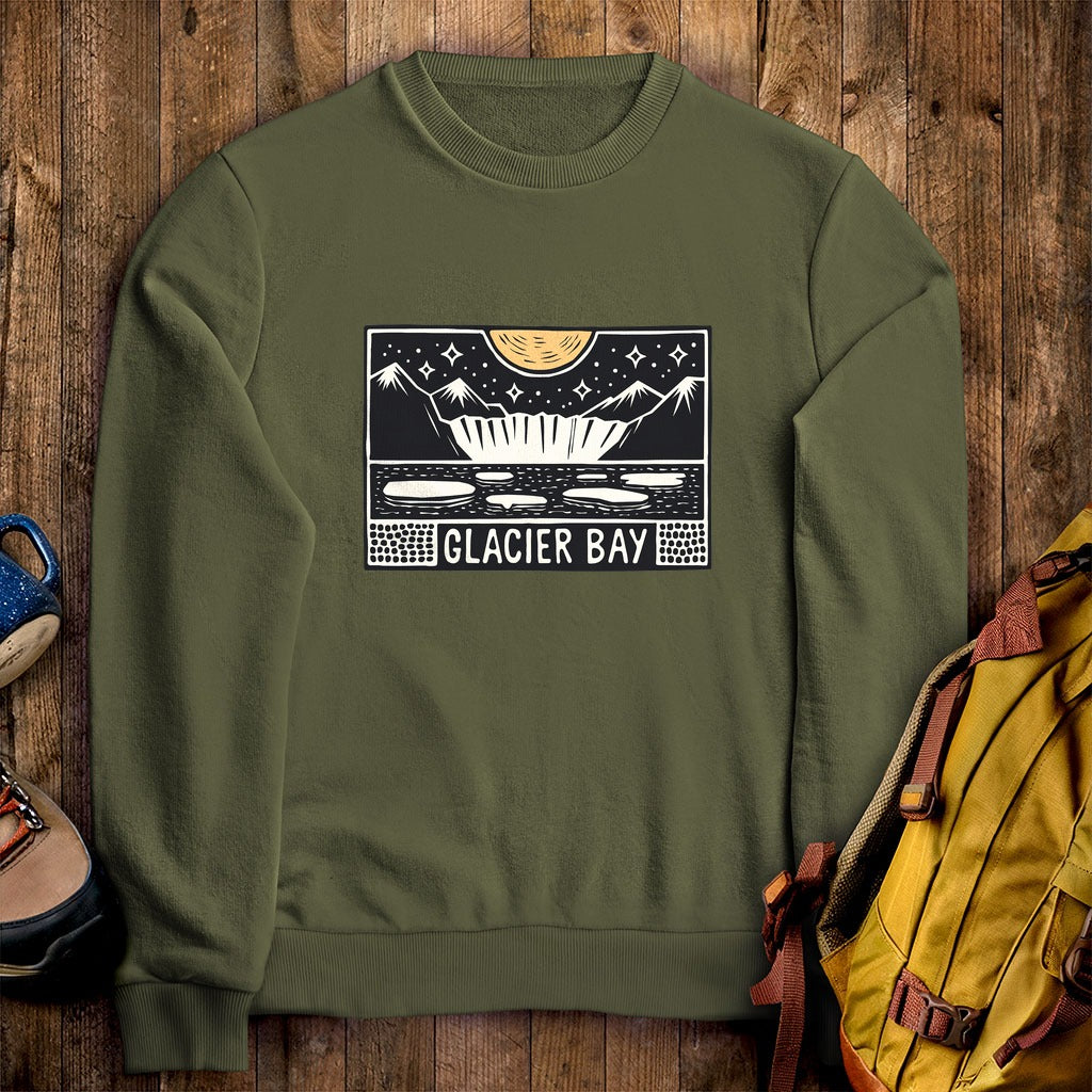 Glacier Bay at Night Crewneck Sweatshirt