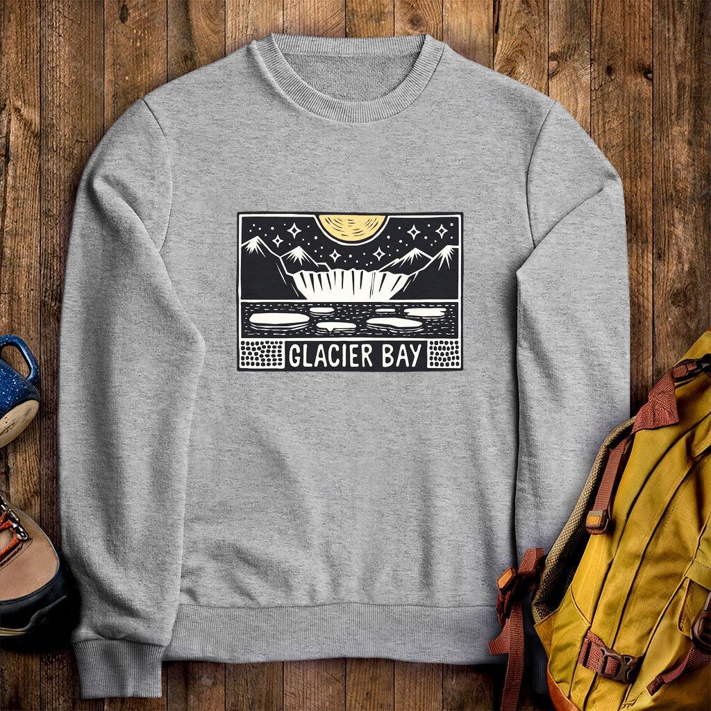 Glacier Bay at Night Crewneck Sweatshirt