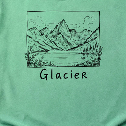 Glacier Line Drawing Cotton T-Shirt