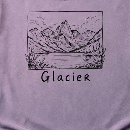 Glacier Line Drawing Cotton T-Shirt