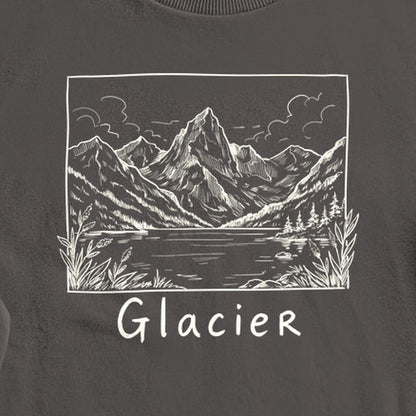 Glacier Line Drawing Crewneck Sweatshirt