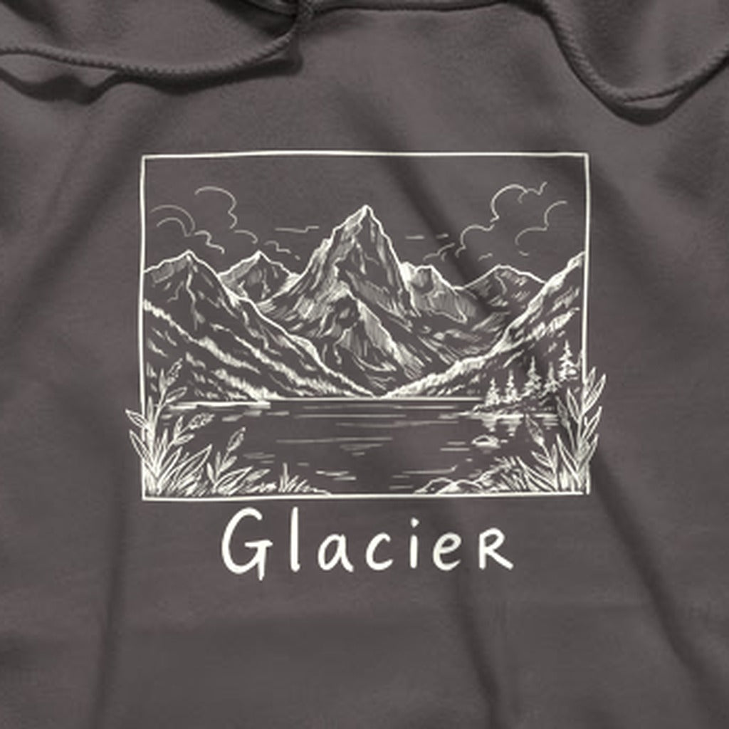 Glacier Line Drawing Hoodie
