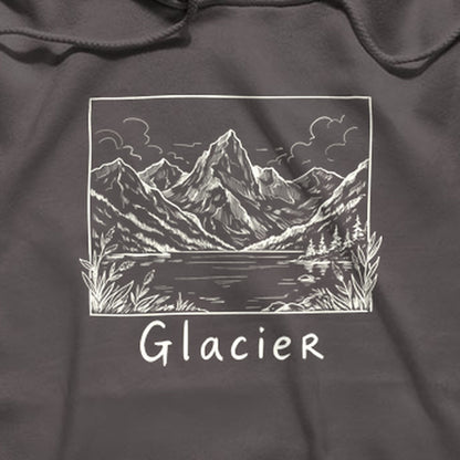 Glacier Line Drawing Hoodie