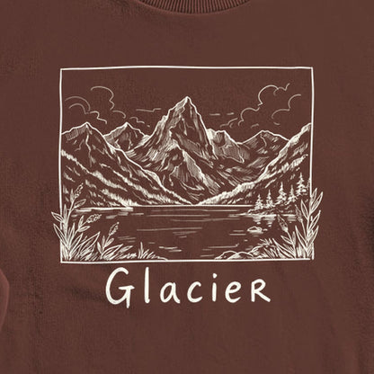 Glacier Line Drawing Crewneck Sweatshirt